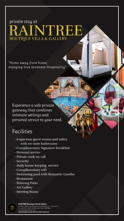 Raintree Boutique Villa & Gallery Yogyakarta Eksteriør billede